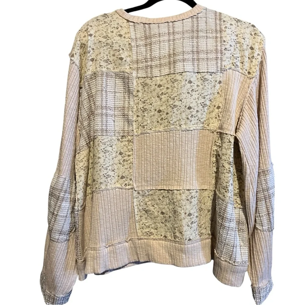 POL Patchwork Ribbed Top - Picture 4 of 6